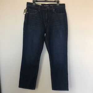 Men’s Blue Jeans 34 Waist – 99% Cotton, Front & Back Pockets, Classic Fit